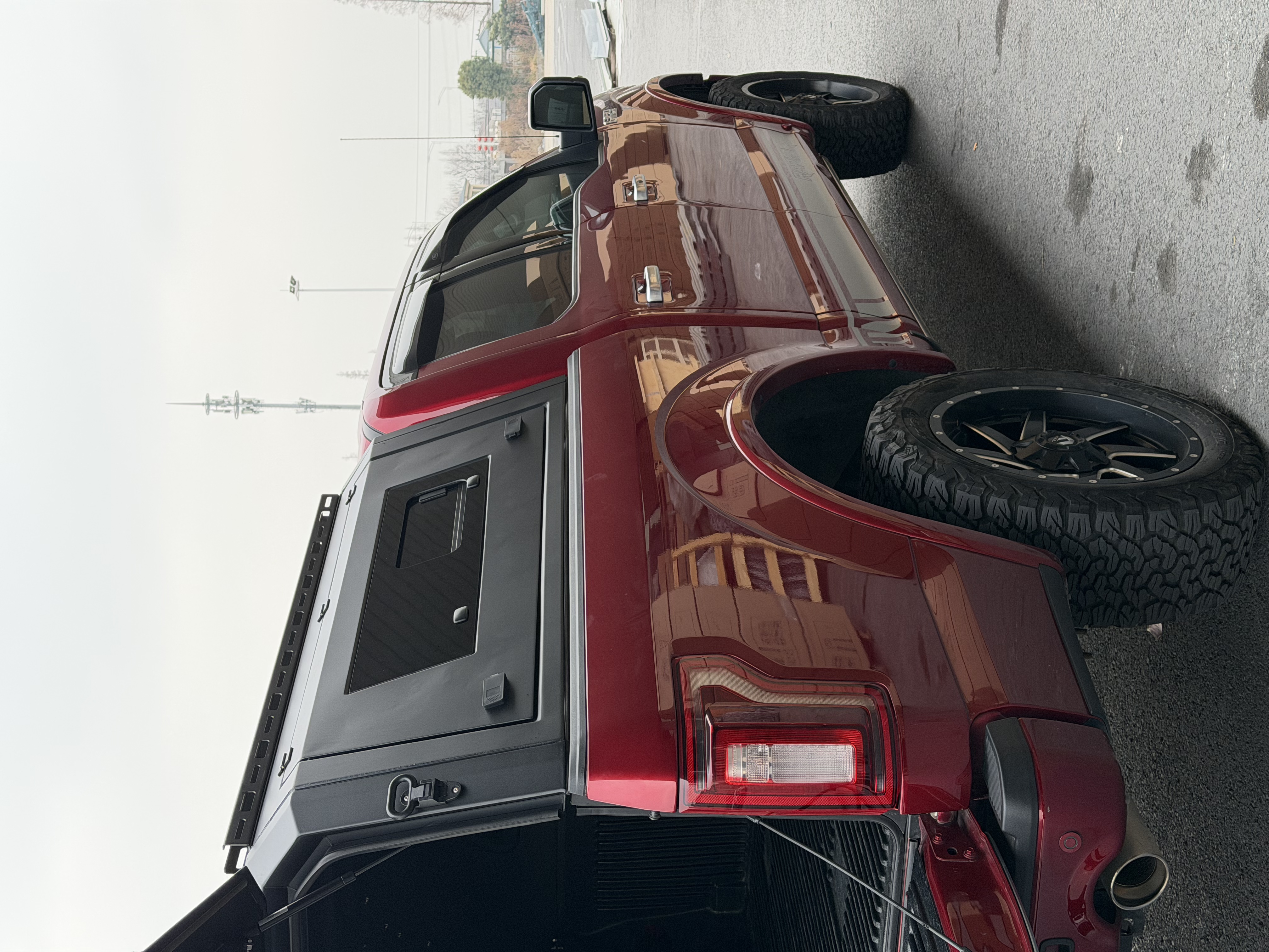 Ford F-150 canopy rear angle view